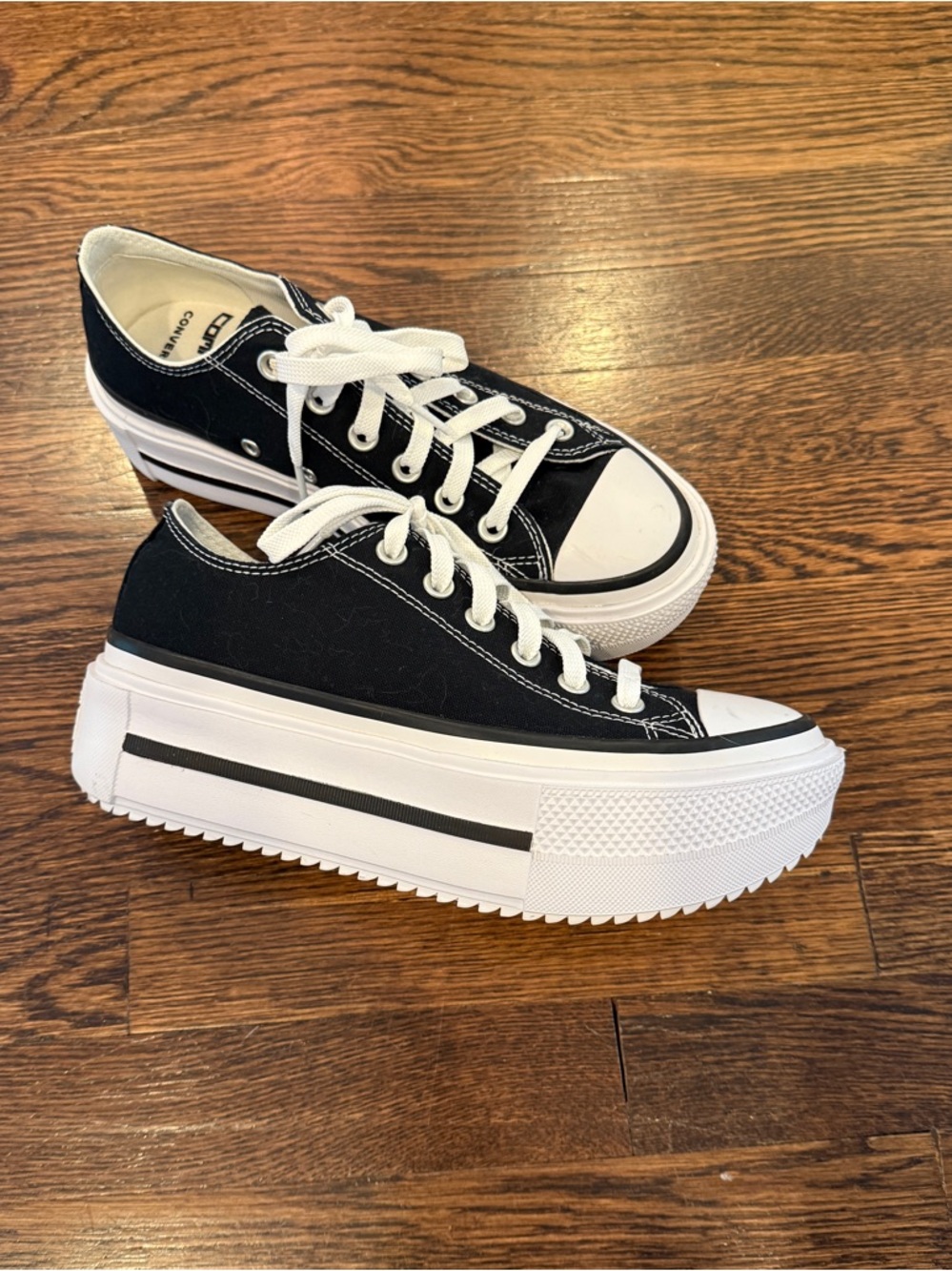 Converse Chuck Taylor All Star Lift Double Stack Women Platform 8 black